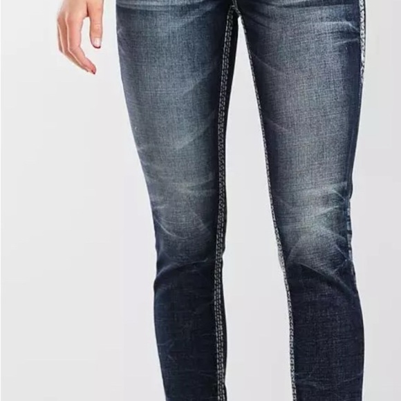 Rock Revival Blue Skinny Jeans Premium Stretch Denim NWOT - Picture 2 of 8